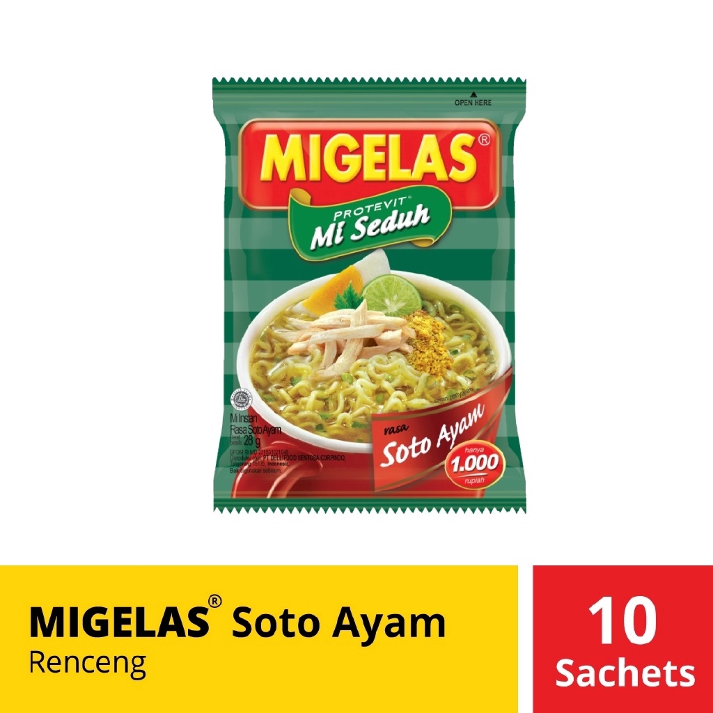 

Migelas Soto Ayam Renceng 10 Sachets @28 Gr AYES TOSERBA