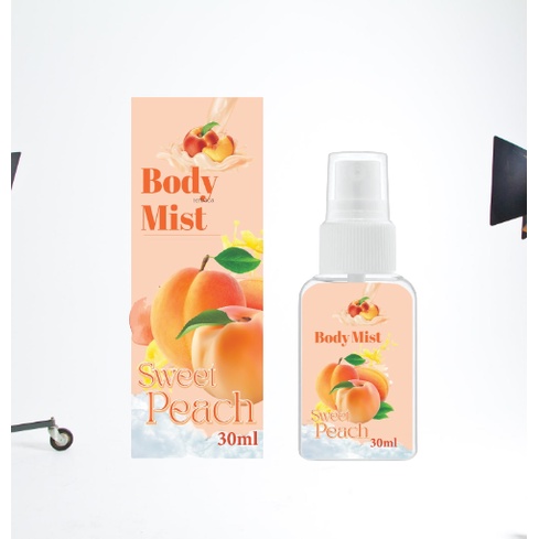 Kanzo - Parfum Body Mist Sweet Peach 30ml Premium / Parfum Peach 30ml Best Seller / Parfum Wanita Wangi Tahan Lama