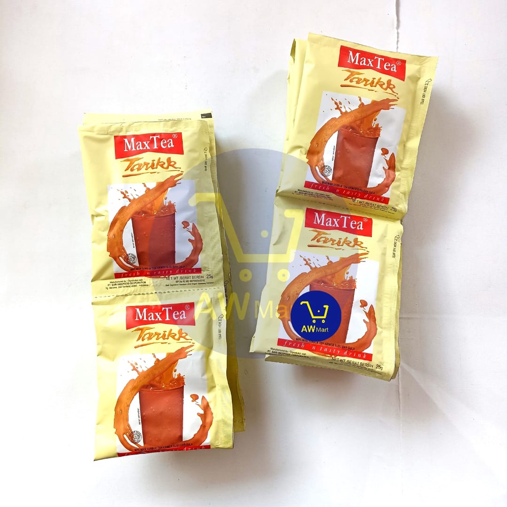 TEH TARIK MAXTEA RENCENG ( ISI 10 SACHET X 25GRAM ) - TEH TARIK KRIMER SUSU DAN GULA