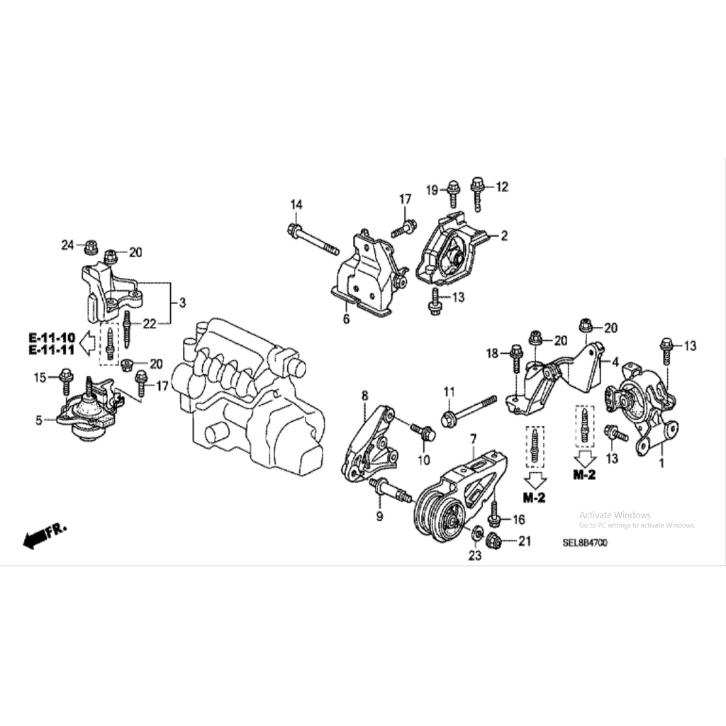 engine mounting gantungan mesin pangkuan mesin kaki mesin pondasi mesin transmisi mounting set jazz gd3 city gd8 2003 2004 2005 2006 2007 2008  manual