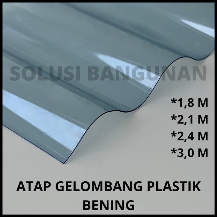 ATAP GELOMBANG PLASTIK PET BENING / TRANSPARAN - 0,8 MM
