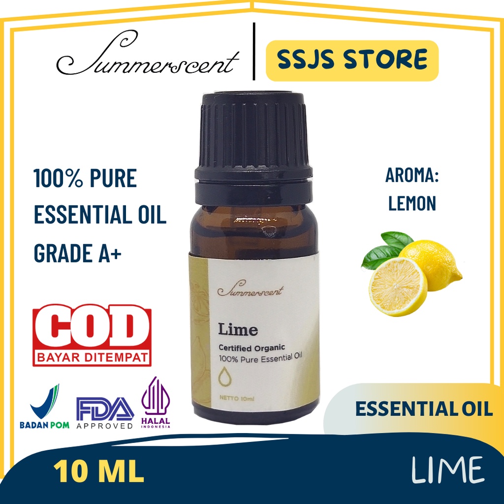 SUMMERSCENT Essential Oil Aromatherapy Aroma LIME Pengharum Ruangan Esential Oil Aromaterapi