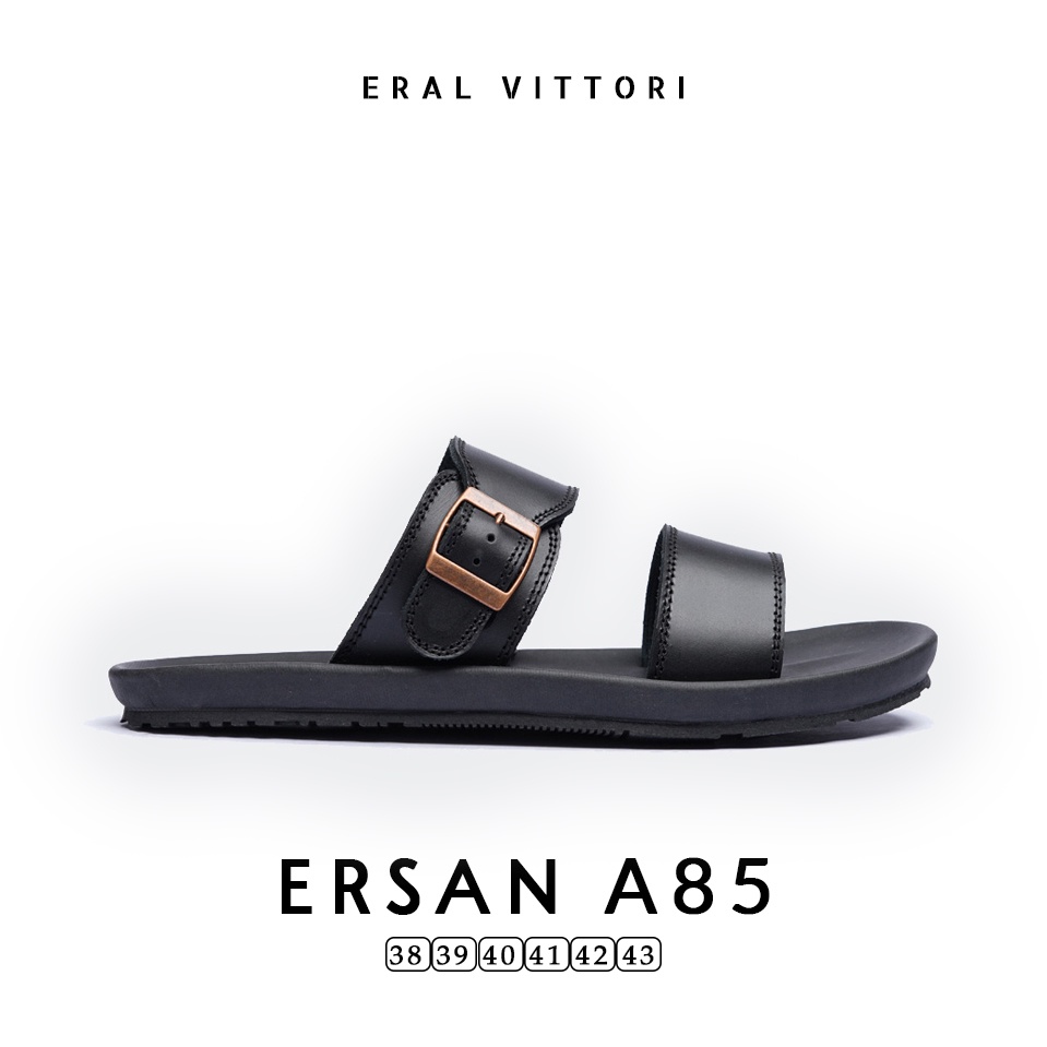 Eral Vittori - Ersan A85 Sandal Santai Harian Pria Kulit