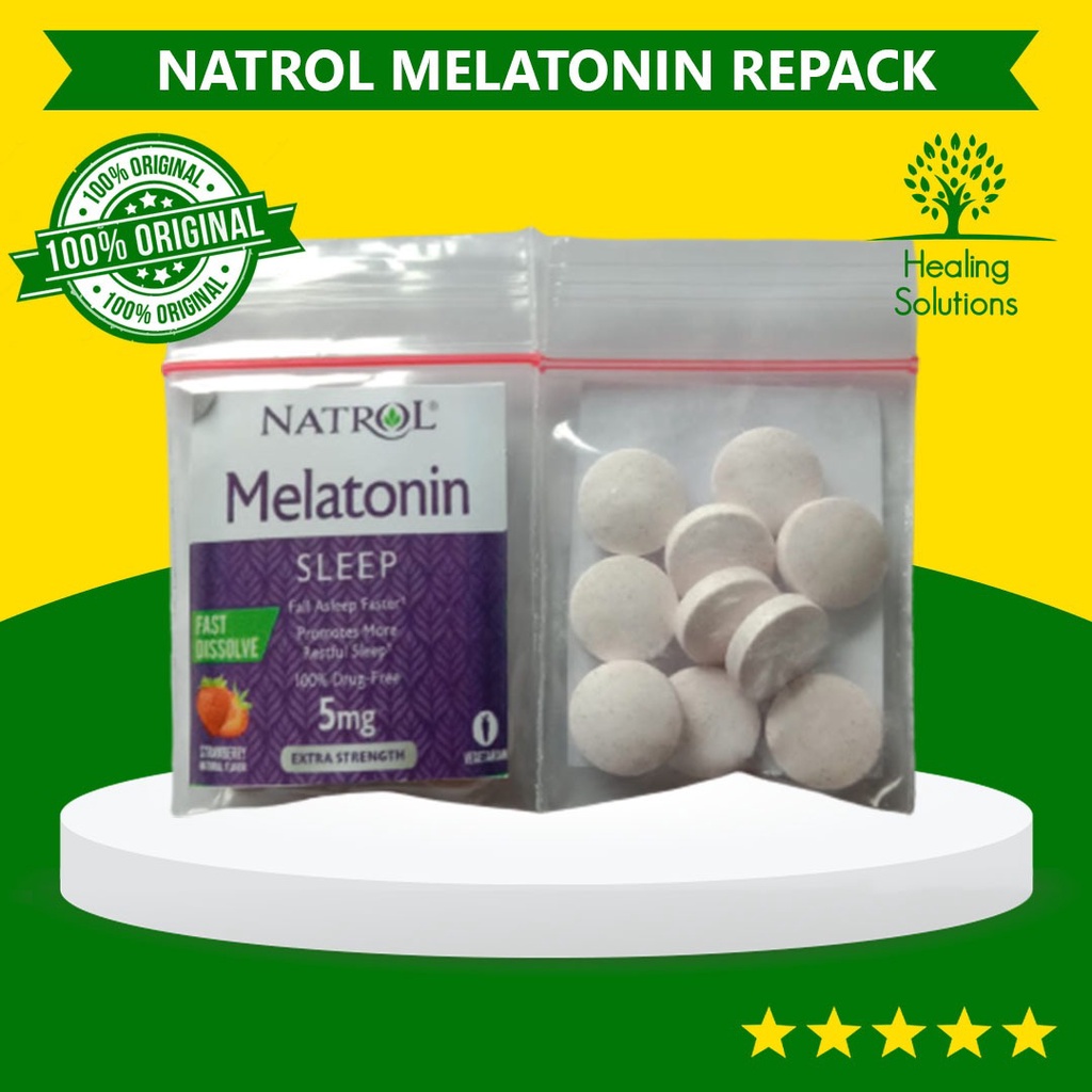 Original Melatonin 5 Mg Ecer isi 10 Fast Dissolve Tablets Strawberry Flavor Kemasan Baru