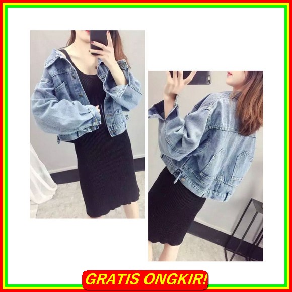 Amr Original - Smile Stud 2860 - Jacket Jeans Dream 997 - Jaket Jeans Wanita/Jaket Oversize/Jaket Ju