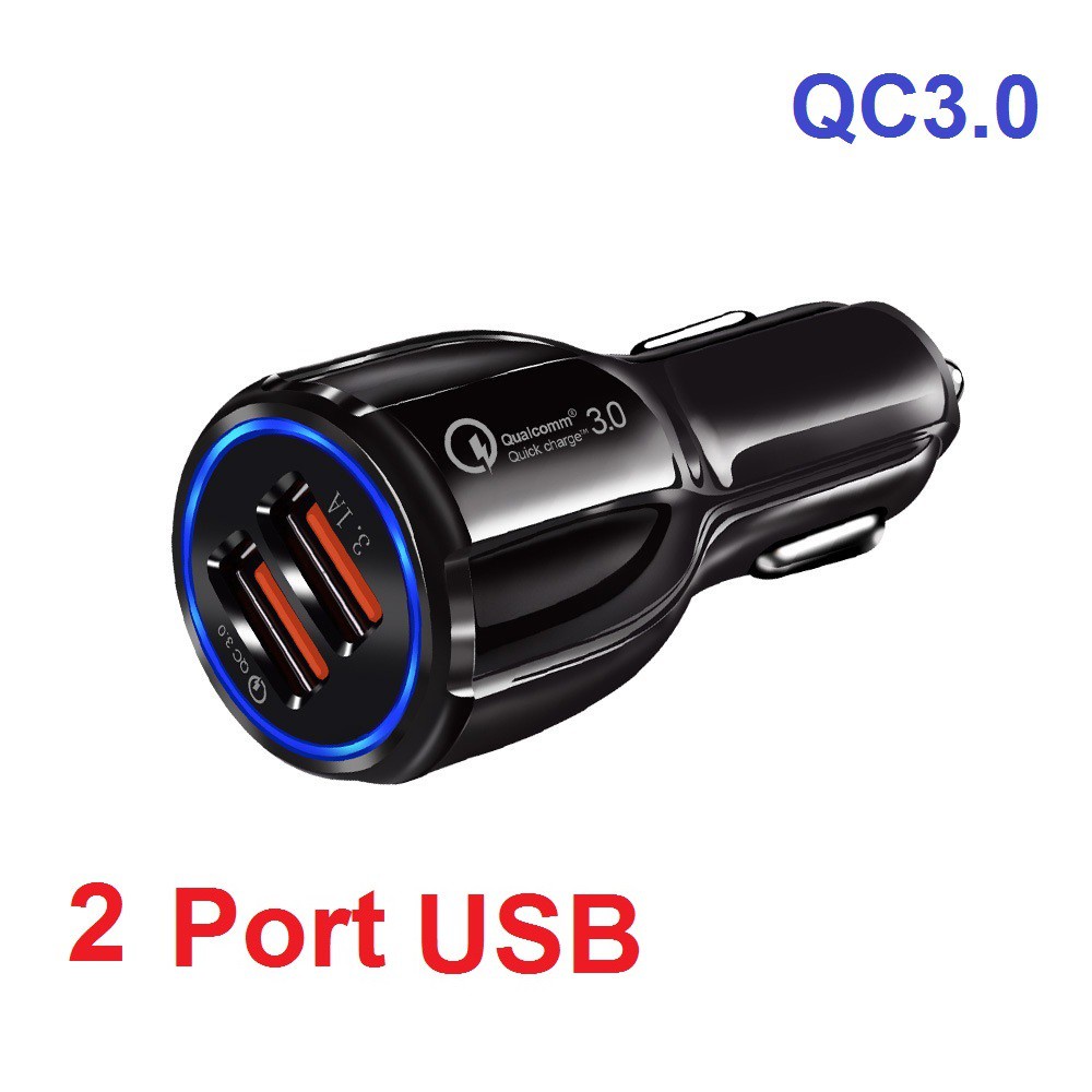 Mobil Charger HP 2 Port USB HP Car Charger Super Fast Charging 3.1A Qualcomm QC3.0 8A