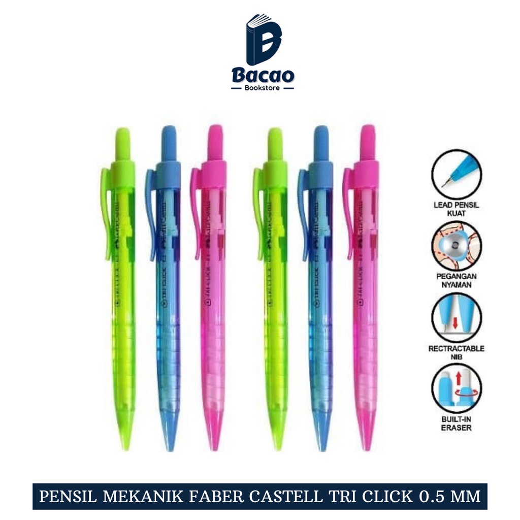 

Pensil Mekanik Faber Castell 0.5 Tri Click 136263 - HARGA SATUAN