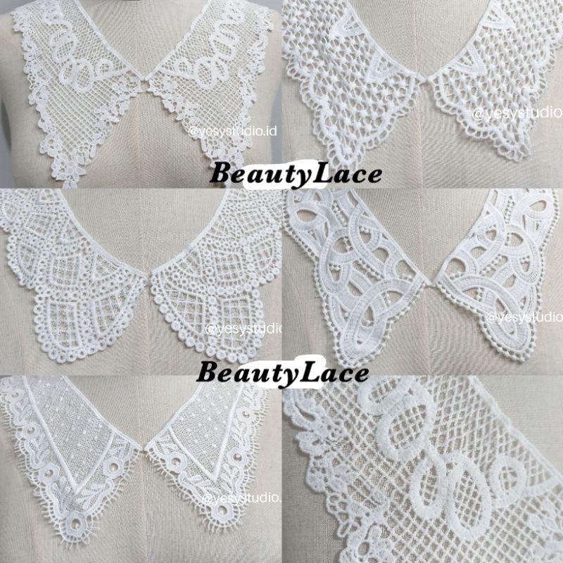 Renda Kerah Bordir,Aplikasi Kerah,Kerah Dijahit