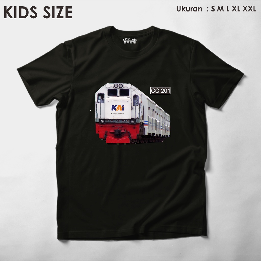 Jual Baju Atasan Anak Kaos Katun Kereta Api Indonesia Kai Cc201