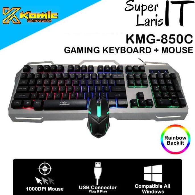 Keyboard Mouse Gaming Komic KMG-850C ( New | Murah | Bergaransi )