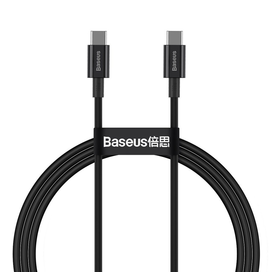 Baseus Original Superior Kabel Data Type C to Type C 100W 5A 2M 2 Meter Super Fast Charging Quick Charge PD 3A Tipe C Charger Casan Ori