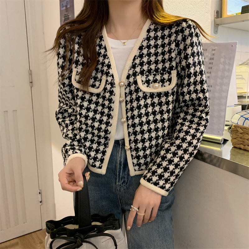 Jaket Wanita Terbaru Korean Style Outer Crop Jacket Lengan Panjang-0090Hitam
