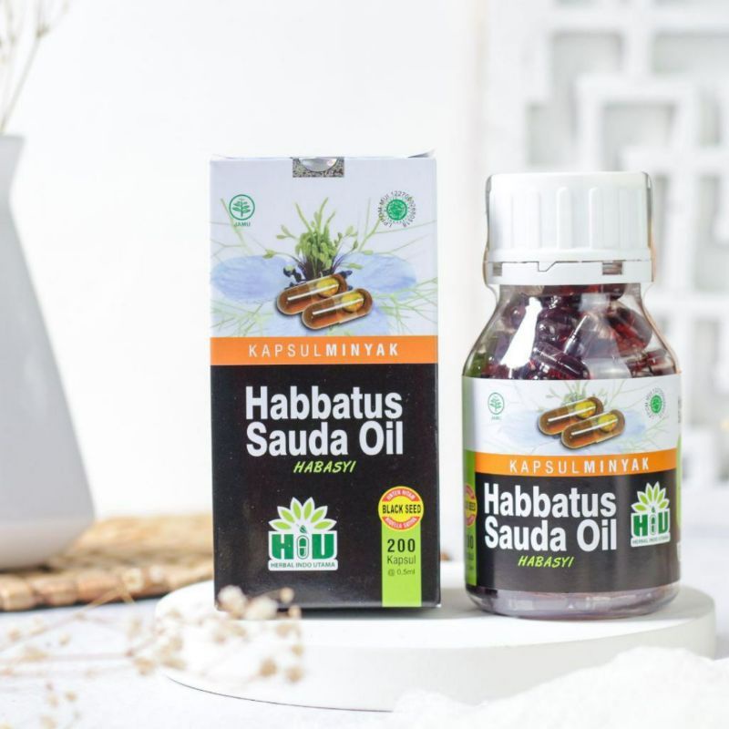 Habbatussauda Oil Hiu 200 kapsul &amp; 120 kapsul Asli Habasyah