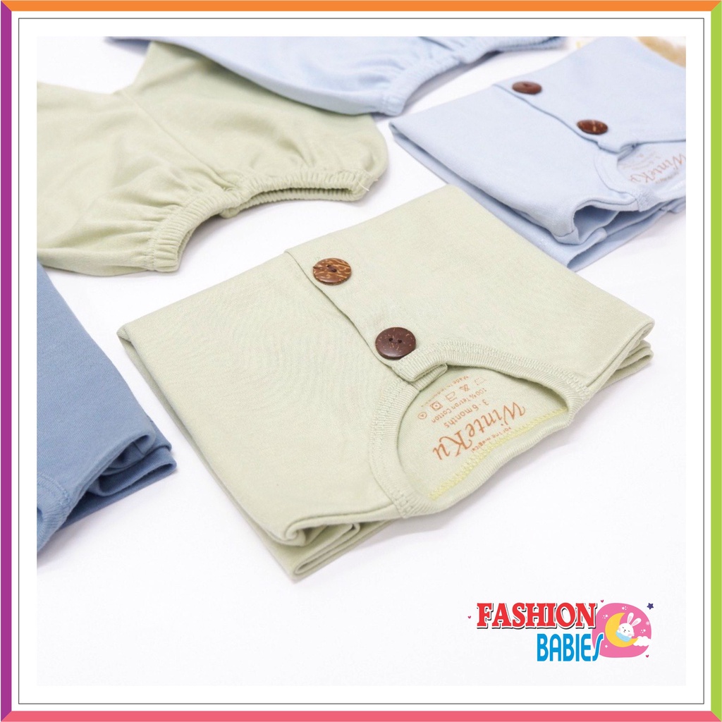 WINTEKU SETELAN BAYI KANCING BASIC POLOS | BASSIC BABY SET BUTTON SEA 0-2 TH