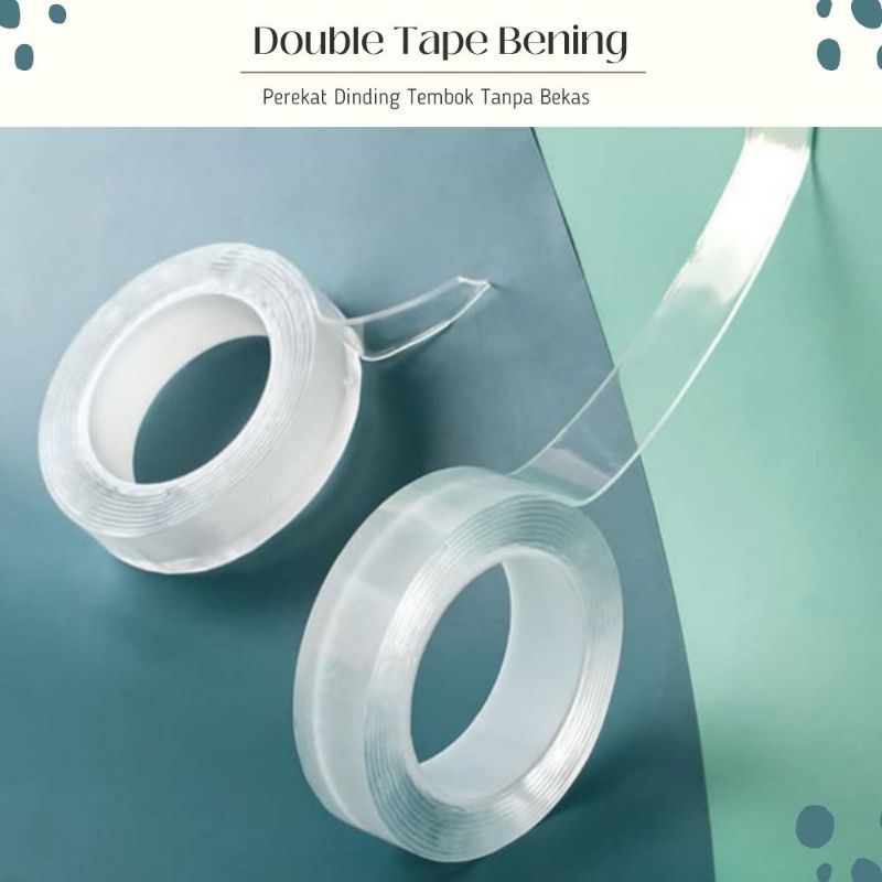 

❤ yamshop ❤ Double Tape Gel isolasi Bening 2 Sisi Perekat dinding Tembok Tanpa Bekas selotip
