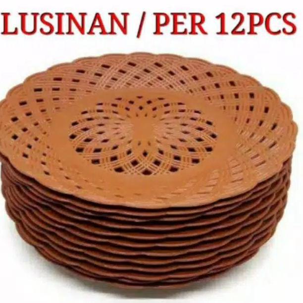 1 LUSIN PIRING ROTAN PLASTIK (12PCS)