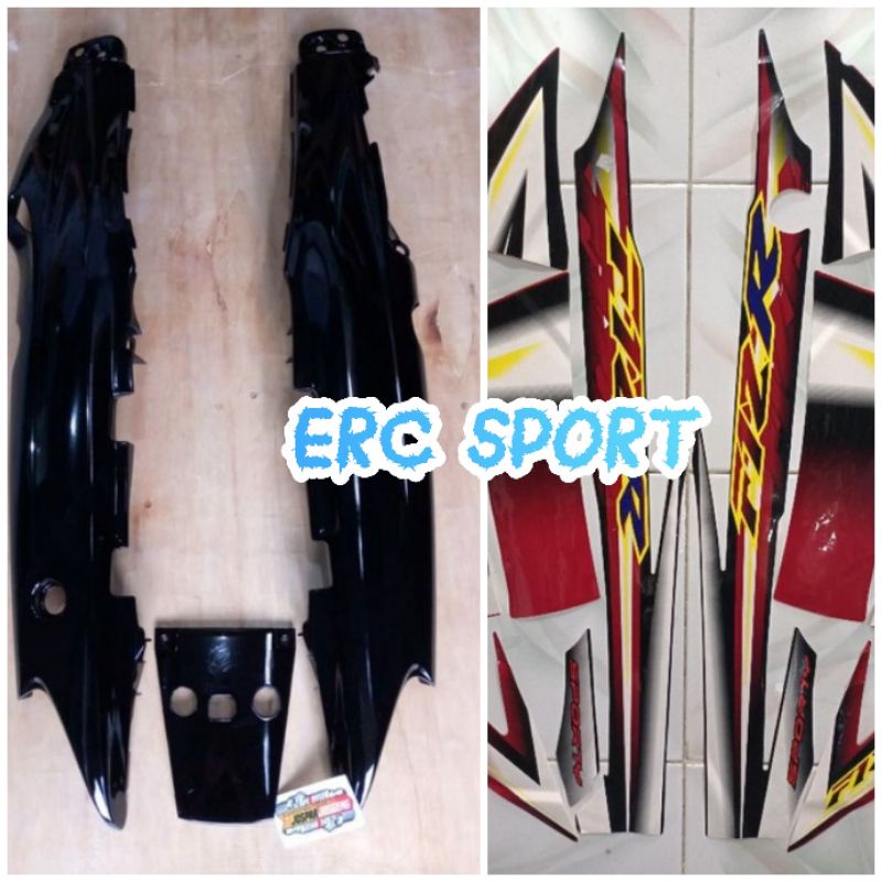 cover bodi belakang fiz r plus striping fiz r 2003 merah hitam kualitas terjamin