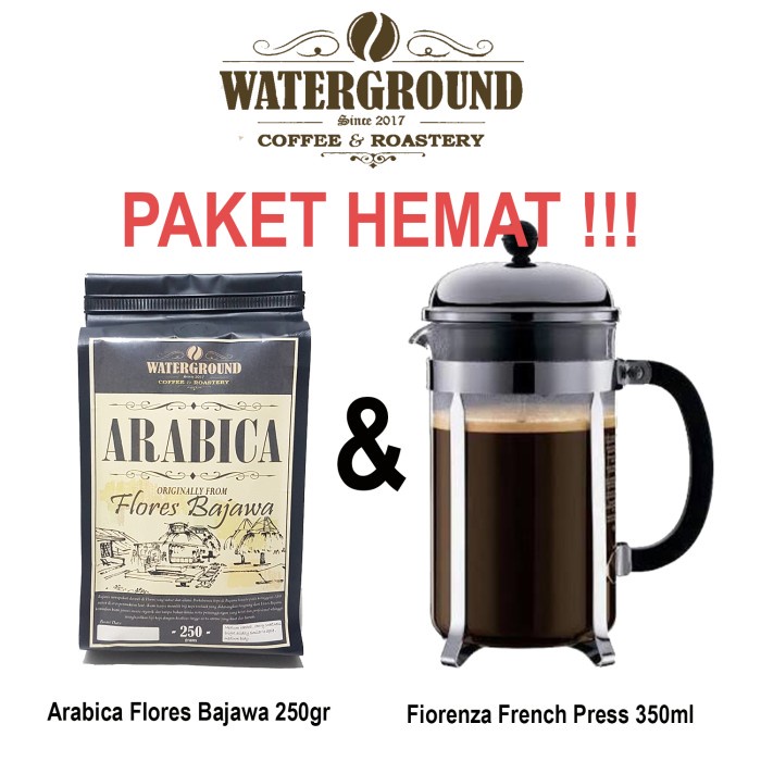 

NEW BUNDLE HEMAT! Kopi Arabika Bajawa 250 gr & Fiorenza French Press 350mL