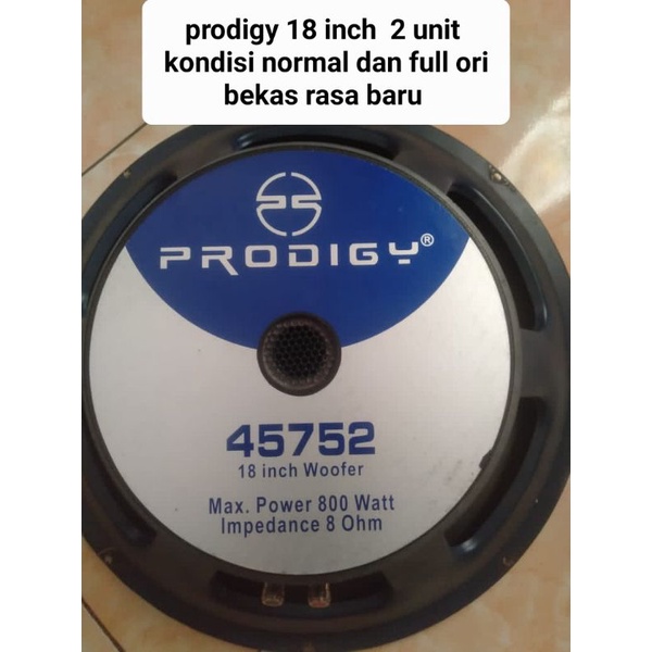 Jual speaker prodigy 18 inch