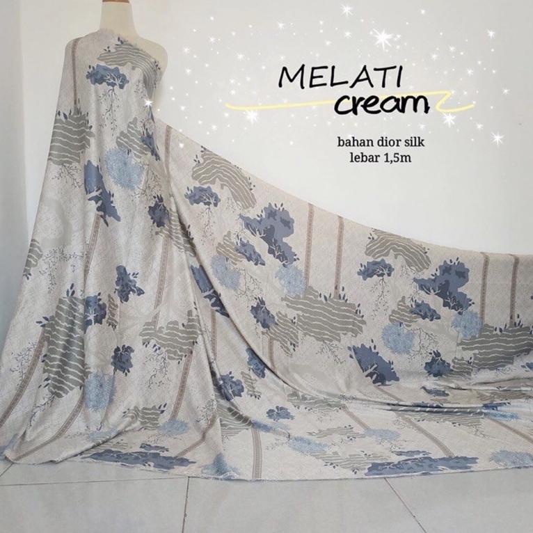 NEW ARRIVAL X8939 KAIN DIORR SILK MOTIF MELATI (Harga 0,5 meter) ボ