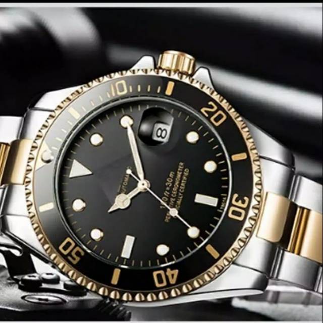 ROLEX Jam Tangan Pria Rantai Tanggal Aktif | Jam Tangan Cowo anti air Full set Terlaris