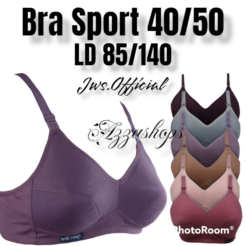 SPORT BRA SUPER JUMBO SIZE 40 - 50 BH WANITA /BH BUSA TIPIS