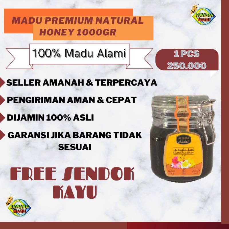 Madu Asli Murni 100% Import Arab Premium 1Kg Setara Hni Uray Tj Clover Hijau