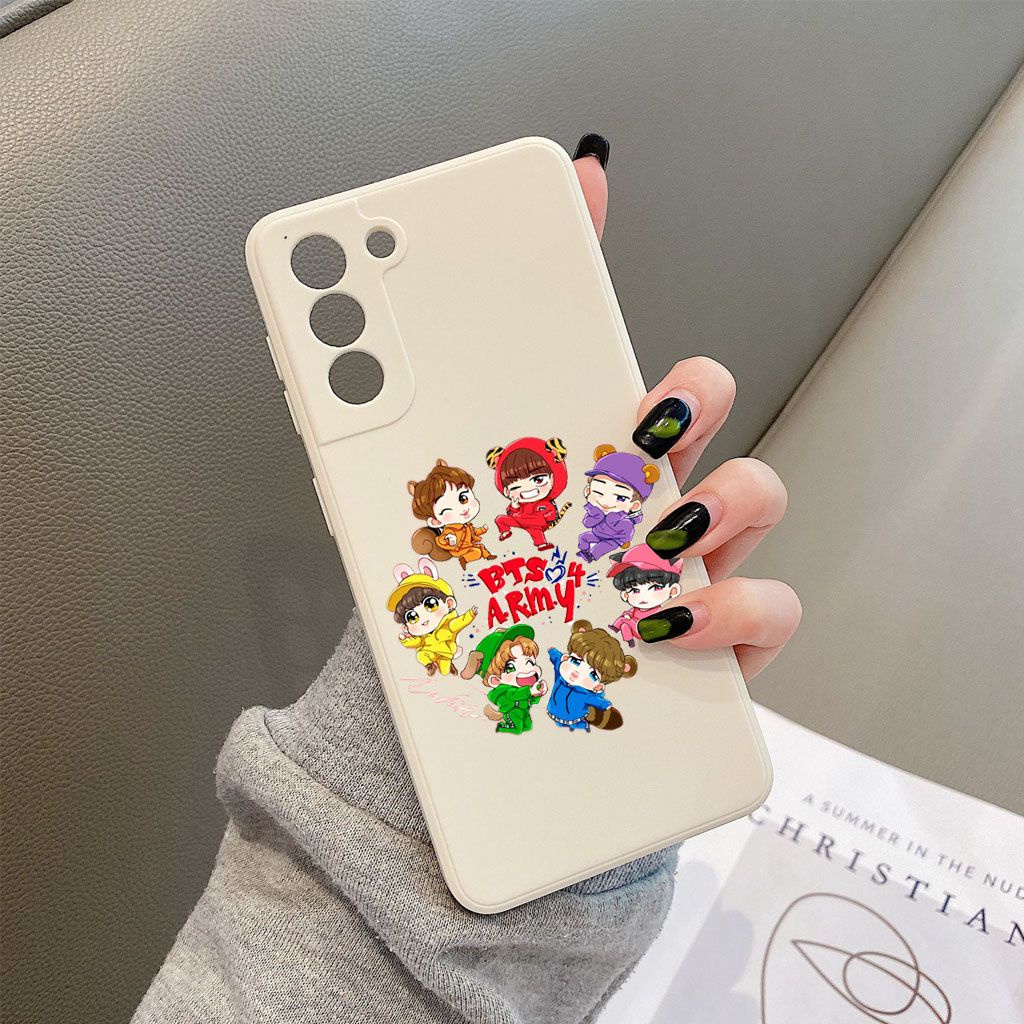 BB08 Casing Warna BTS Softcase for Samsung J2 J3 J4 J4+ J5 J6 J6+ J7 Note 10 10+ 20 Ultra Lite S10 S20 S21 S22 FE 5G Prime Pro