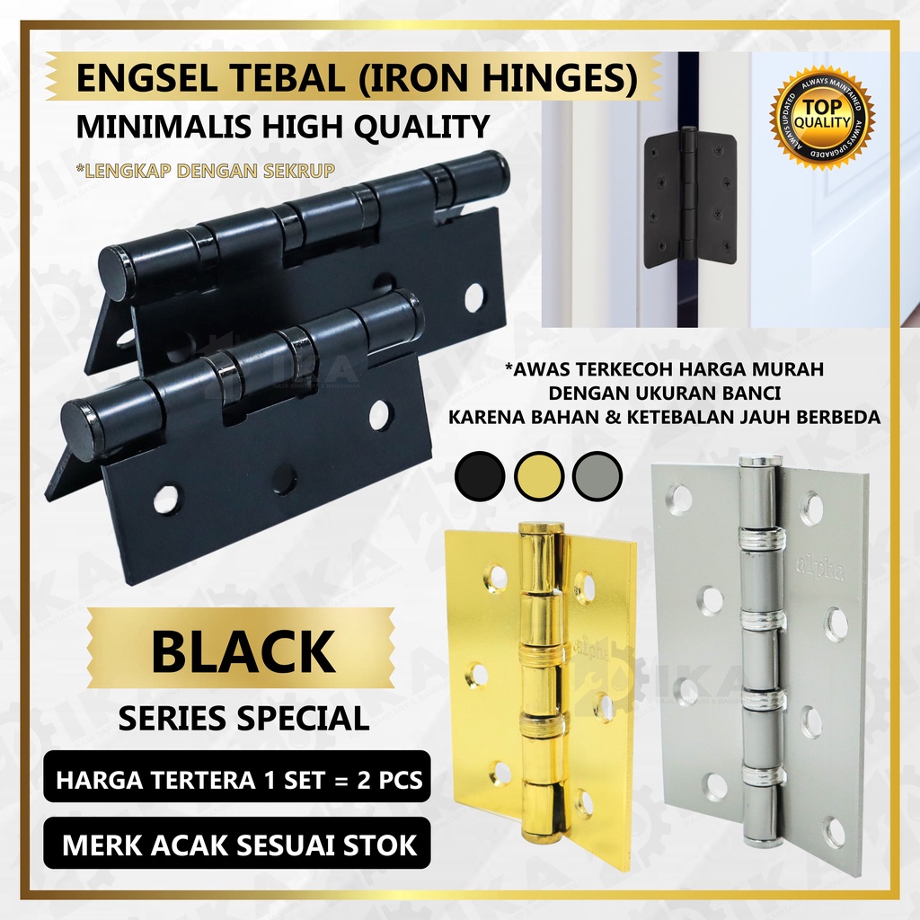 Engsel pintu tebal 5&quot; / Engsel Tebal Stainles Inch Bagus / Pintu Jendela Silver Stenlis  engsel 5 inch engsel khusus pintu rumah besar engsel pintu baut 5 murah putih tebal 3mm