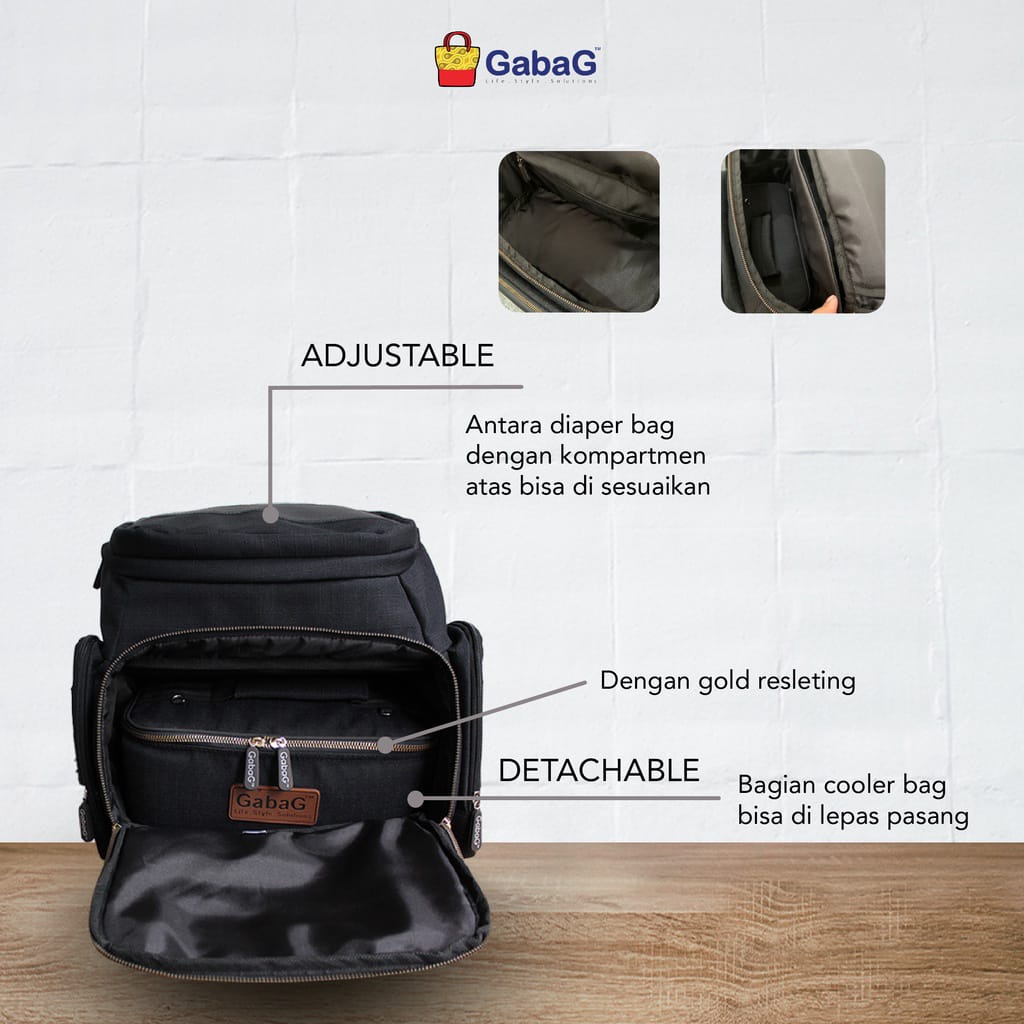 GABAG THERMAL BAG TROY EXECUTIVE - BACKPACK SERIES (FREE 1 ICE GEL)