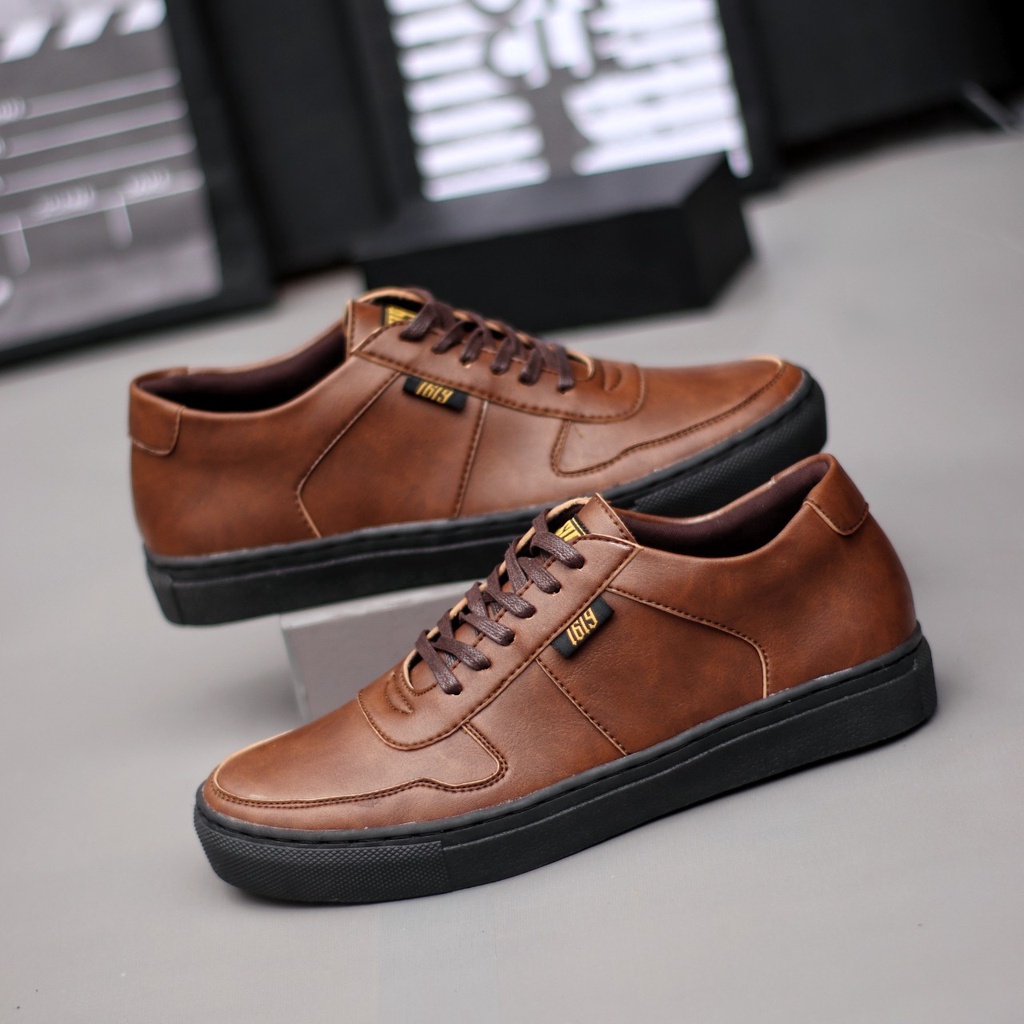 Sepatu Casual Kasual Sneakers Pria Kulit Pu/Cowok/Men Lokal Ori Original Footwear Sepatu Kasual Kerja kuliah Kondangan Gaya Santai Keren Kekinian
