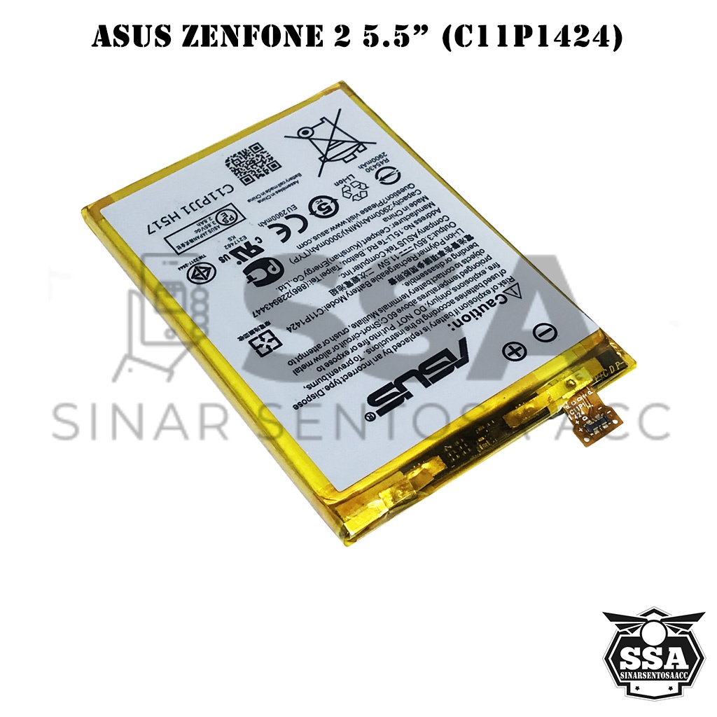 Baterai Original Asus Zenfone 2 5.5” C11P1424 ZE550ML ZE551ML Z00AD Z008D Z00ADB Z00A Z008 ZE008 ZE00AD ZE008 OEM Batre Batrai Batrei Battery Ori HP Batu Batere Garansi Murah Awet