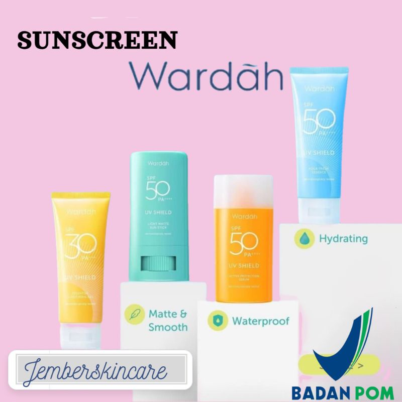 SUNSCREEN WARDAH - WARDAH SUNSCREEN GEL SPF30 PA+++ SUNSCREEN WARDAH UV SHIELD SPF 50 PA+++