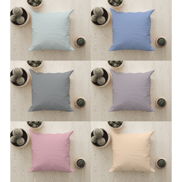 Bantal Sofa Kintakun Warna Pastel Ukuran 40x40 - 50x50cm