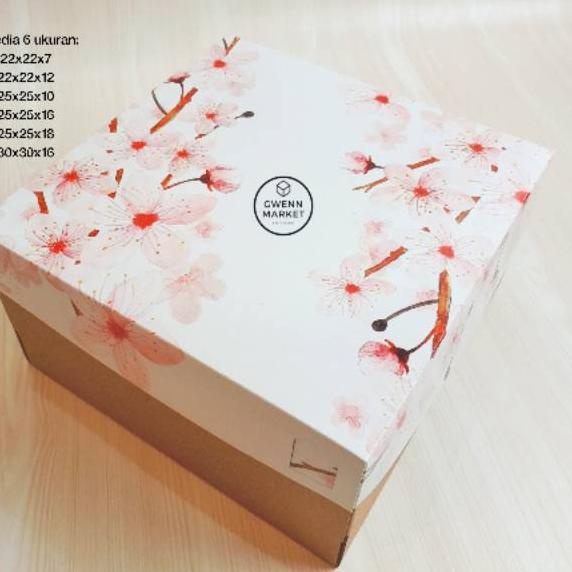 

Dus kue corrugated harga per 5pcs kotak kue kotak cake box box cake sakura 22 25 30