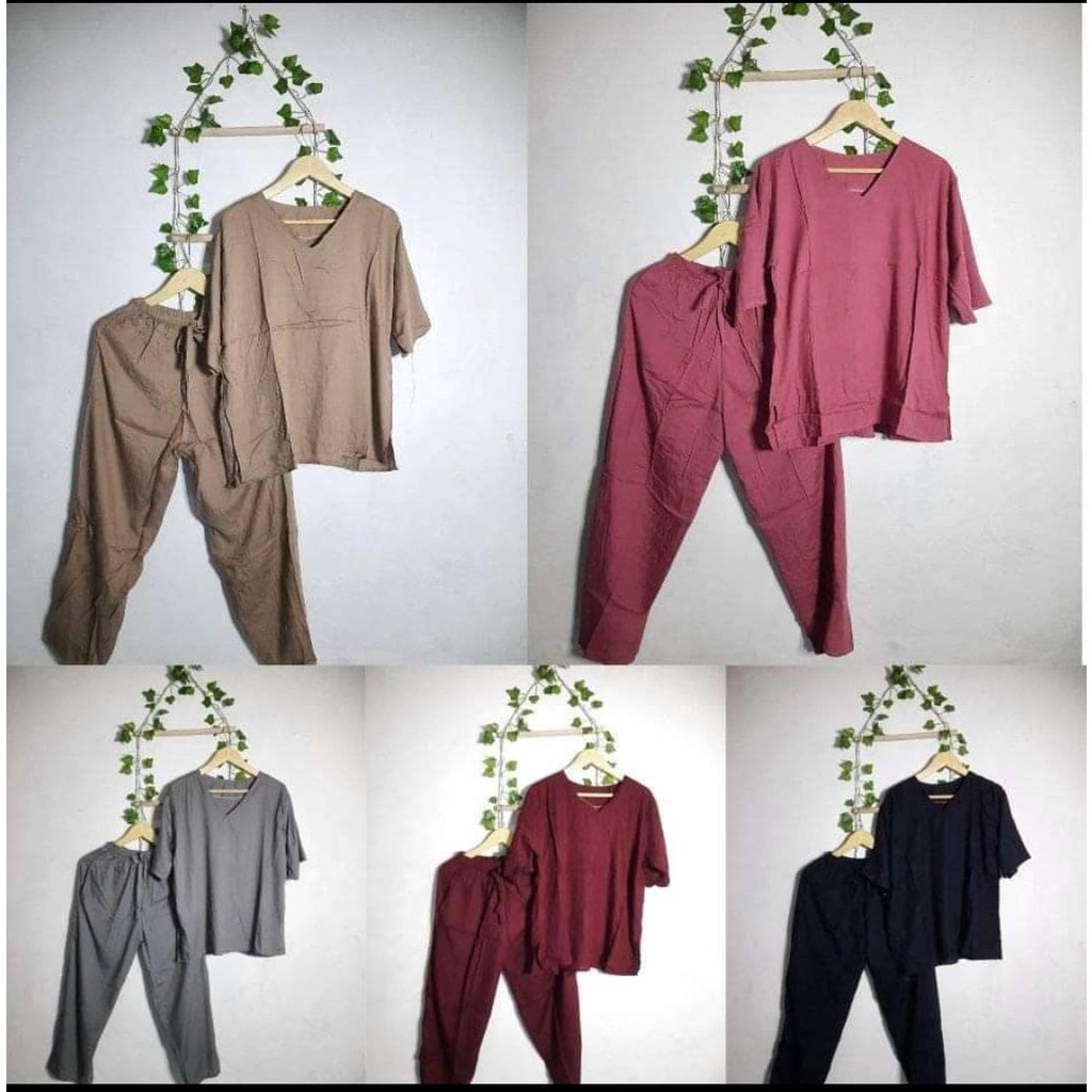 PAKET 4 PCS 100 RB SETELAN ANDIN / SECEL PAJAMAS/BAJU TIDUR SANTAI-RANDOM 4 PCS