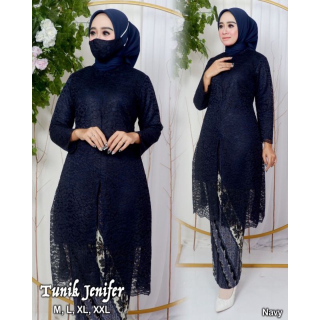 TUNIK JENIFER // TUNIK BRUKAT JUMBO UKURAN M-XXXL // KODE ADK