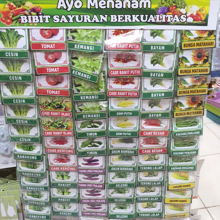 Benih Bibit Tanaman Sayuran Kualitas Unggul Organik Eceran