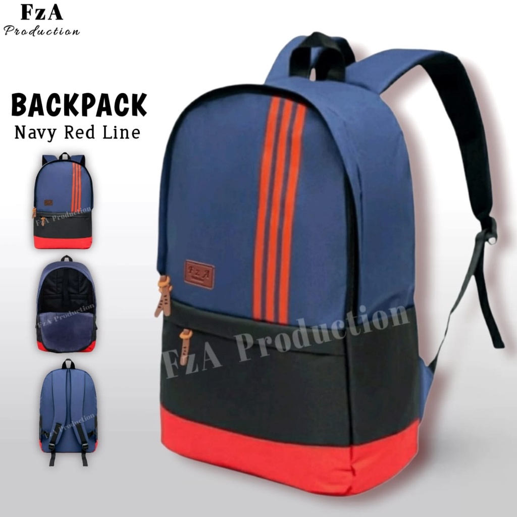 Tas Ransel Punggung Distro Casual Pria Wanita / Tas Ransel Laptop Original - FzA Gratis JAM SPORT