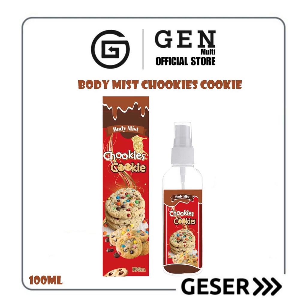 GEN - Parfum Body Mist Chookies Cookie 100ml Premium / Parfum Chookies Cookie 100ml Unisex / Parfum Chookies Cookie 100ml Best Seller