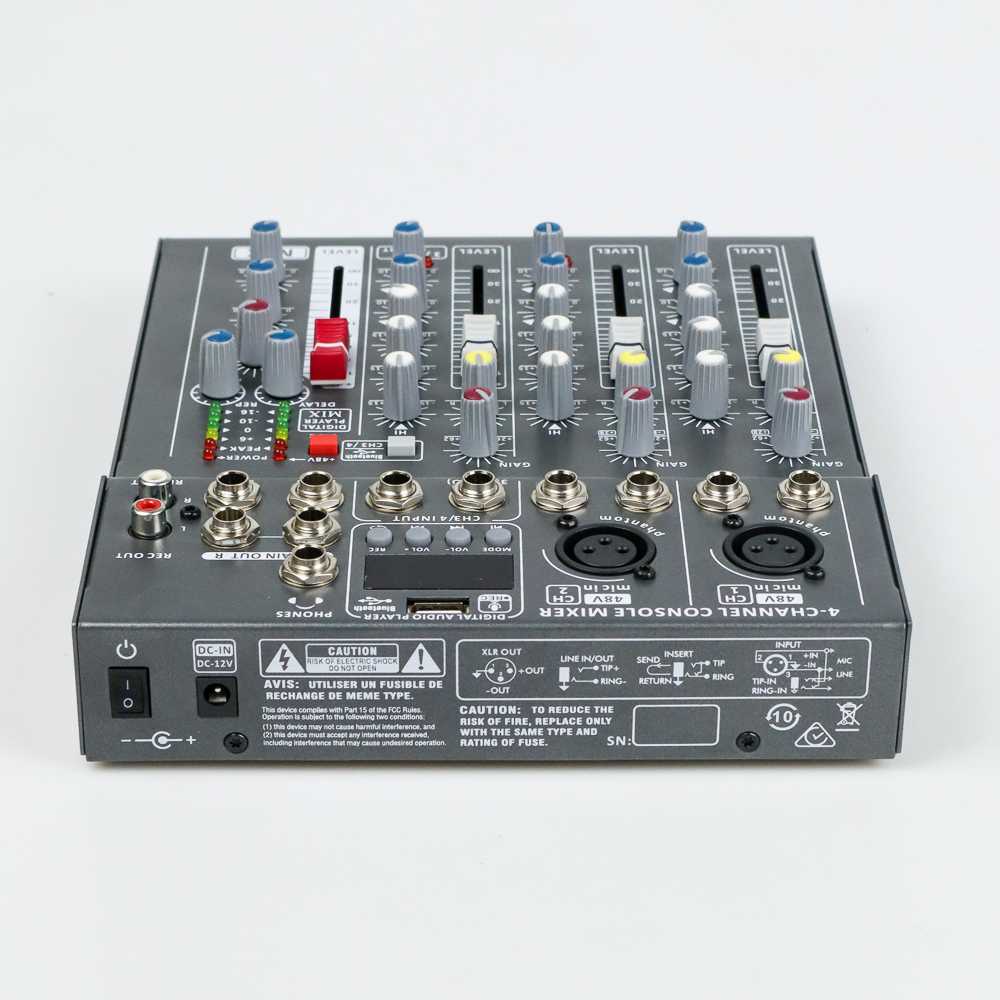 PROMO LEORY Mini Portable LIve Audio Mixer Karaoke DJ 4 Channel - 647867 7RSK1NBK