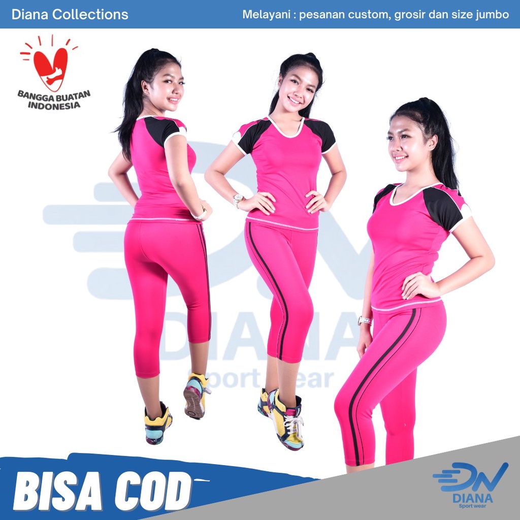 baju setelan senam wanita |  baju setelan senam lengan pendek | baju setelan senam wanita dewasa | b