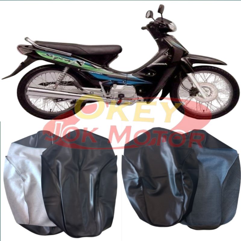 Jual sarung jok motor supra x 100/kulit jok motor supra x lama