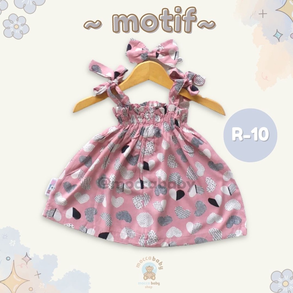 MBSS - BBB DRESS OLIVYA dress anak perempuan bayi motif bunga lucu free headband