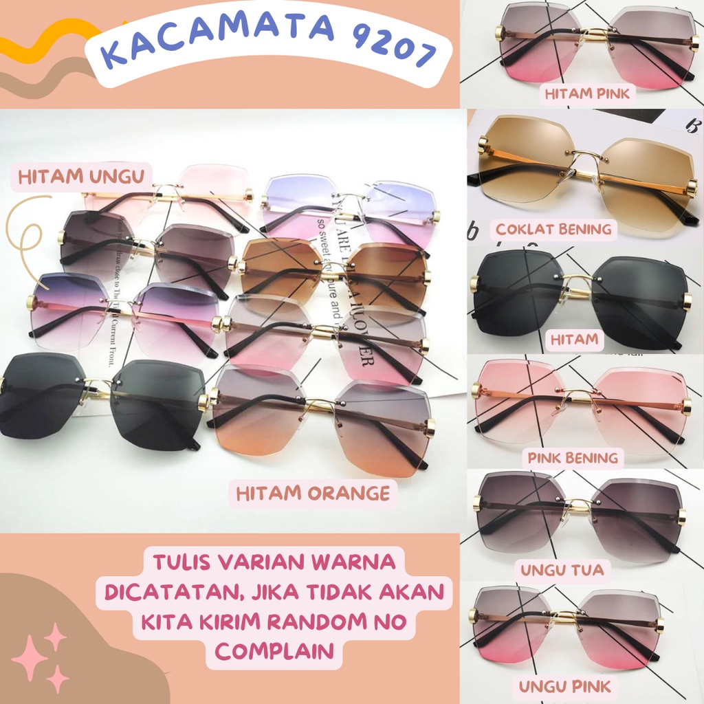 Kacamata Fashion Wanita Kacamata Retro Korean Fashion Kacamata Hitam Warna Gradasi