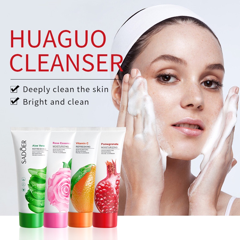 Facial Cleanser Foam Face Wash Remove Blackhead Moisturizing Shrink Pores Deep Cleaning Oil Control Whitening Skin Care