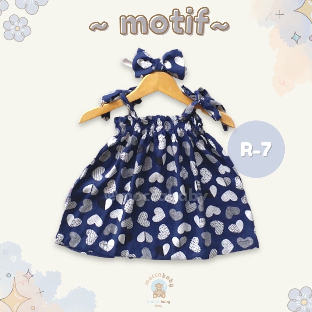 MBSS - BBB DRESS OLIVYA dress anak perempuan bayi motif bunga lucu free headband