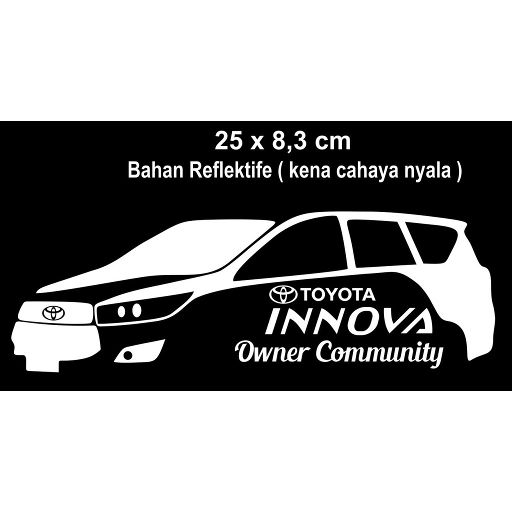 stiker cutting mobil kaca belakang innova keren
