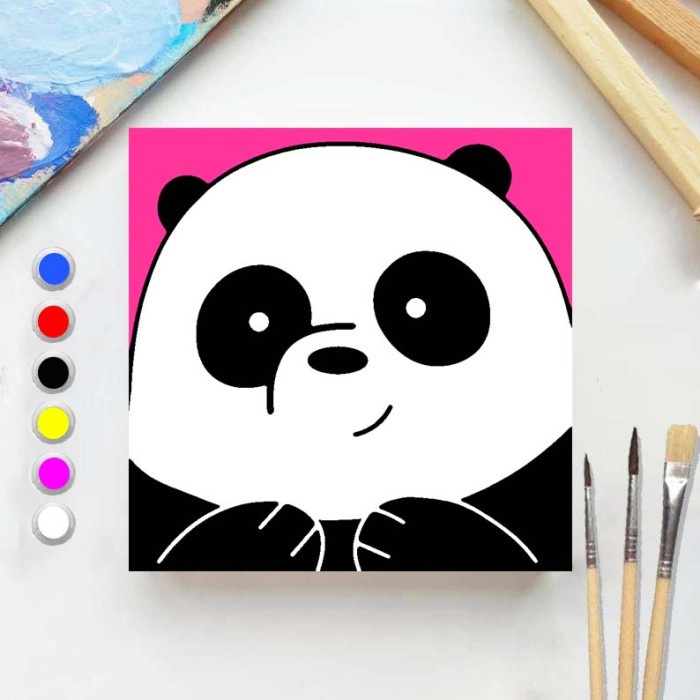 

Paint by number BARE BEAR 2 20x20 Wooden Painting kit/Set Melukis - BARE BEAR 7, 1 pcs