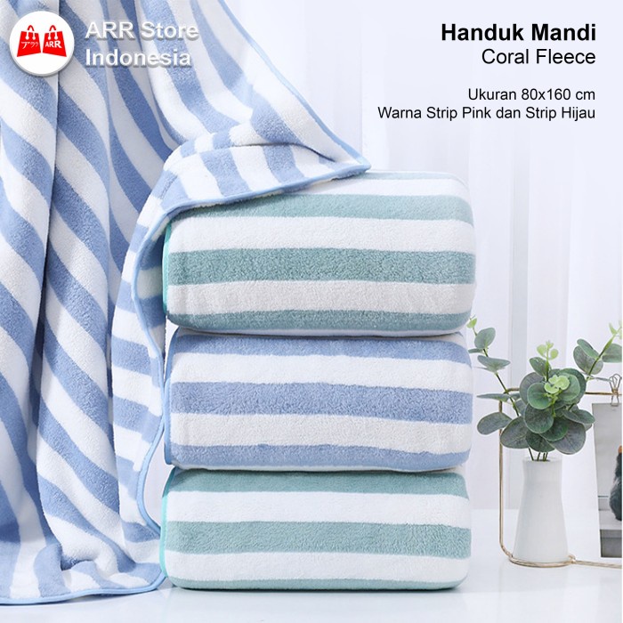 Handuk Mandi Dewasa Bulu Lembut Quickdry 80x160cm Coral flece Towel